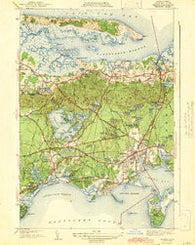 Hyannis Massachusetts Historical topographic map, 1:31680 scale, 7.5 X 7.5 Minute, Year 1942