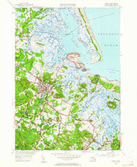Ipswich Massachusetts Historical topographic map, 1:24000 scale, 7.5 X 7.5 Minute, Year 1950