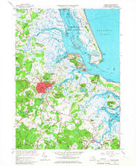 Ipswich Massachusetts Historical topographic map, 1:24000 scale, 7.5 X 7.5 Minute, Year 1966