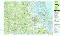 Ipswich Massachusetts Historical topographic map, 1:25000 scale, 7.5 X 15 Minute, Year 1985
