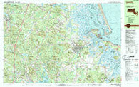 Ipswich Massachusetts Historical topographic map, 1:25000 scale, 7.5 X 15 Minute, Year 1985