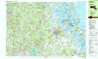 Ipswich Massachusetts Historical topographic map, 1:25000 scale, 7.5 X 15 Minute, Year 1985