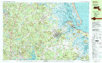 Ipswich Massachusetts Historical topographic map, 1:25000 scale, 7.5 X 15 Minute, Year 1997