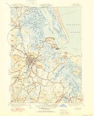 Ipswich Massachusetts Historical topographic map, 1:31680 scale, 7.5 X 7.5 Minute, Year 1945