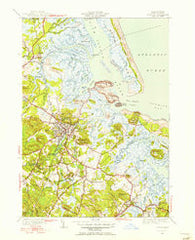 Ipswich Massachusetts Historical topographic map, 1:31680 scale, 7.5 X 7.5 Minute, Year 1950