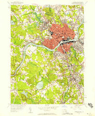Lawrence Massachusetts Historical topographic map, 1:24000 scale, 7.5 X 7.5 Minute, Year 1955