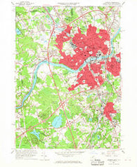 Lawrence Massachusetts Historical topographic map, 1:24000 scale, 7.5 X 7.5 Minute, Year 1966