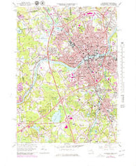 Lawrence Massachusetts Historical topographic map, 1:25000 scale, 7.5 X 7.5 Minute, Year 1966