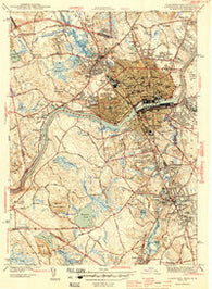 Lawrence Massachusetts Historical topographic map, 1:31680 scale, 7.5 X 7.5 Minute, Year 1944