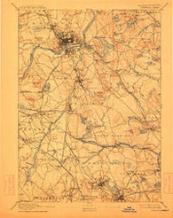Lawrence Massachusetts Historical topographic map, 1:62500 scale, 15 X 15 Minute, Year 1893