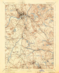 Lawrence Massachusetts Historical topographic map, 1:62500 scale, 15 X 15 Minute, Year 1893