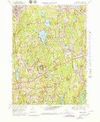 Leicester Massachusetts Historical topographic map, 1:25000 scale, 7.5 X 7.5 Minute, Year 1969