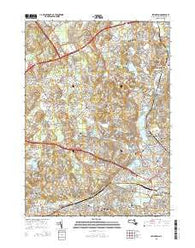 Lexington Massachusetts Current topographic map, 1:24000 scale, 7.5 X 7.5 Minute, Year 2015