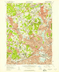Lexington Massachusetts Historical topographic map, 1:24000 scale, 7.5 X 7.5 Minute, Year 1956