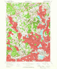 Lexington Massachusetts Historical topographic map, 1:24000 scale, 7.5 X 7.5 Minute, Year 1956