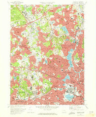 Lexington Massachusetts Historical topographic map, 1:24000 scale, 7.5 X 7.5 Minute, Year 1971