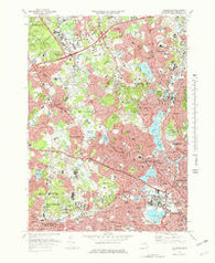 Lexington Massachusetts Historical topographic map, 1:25000 scale, 7.5 X 7.5 Minute, Year 1971