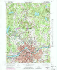 Lowell Massachusetts Historical topographic map, 1:24000 scale, 7.5 X 7.5 Minute, Year 1969