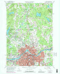 Lowell Massachusetts Historical topographic map, 1:24000 scale, 7.5 X 7.5 Minute, Year 1966