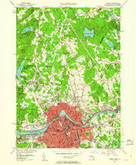 Lowell Massachusetts Historical topographic map, 1:24000 scale, 7.5 X 7.5 Minute, Year 1950