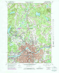 Lowell Massachusetts Historical topographic map, 1:25000 scale, 7.5 X 7.5 Minute, Year 1966