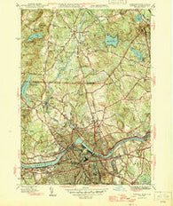 Lowell Massachusetts Historical topographic map, 1:31680 scale, 7.5 X 7.5 Minute, Year 1946