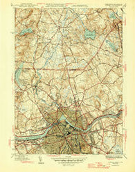 Lowell Massachusetts Historical topographic map, 1:31680 scale, 7.5 X 7.5 Minute, Year 1946