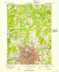 Lowell Massachusetts Historical topographic map, 1:31680 scale, 7.5 X 7.5 Minute, Year 1950