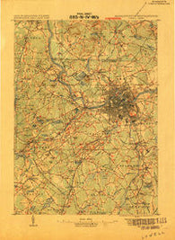 Lowell Massachusetts Historical topographic map, 1:62500 scale, 15 X 15 Minute, Year 1918