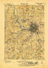 Lowell Massachusetts Historical topographic map, 1:62500 scale, 15 X 15 Minute, Year 1921