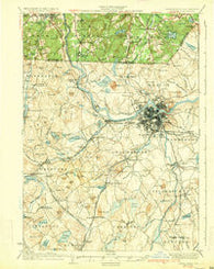 Lowell Massachusetts Historical topographic map, 1:62500 scale, 15 X 15 Minute, Year 1935
