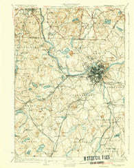 Lowell Massachusetts Historical topographic map, 1:62500 scale, 15 X 15 Minute, Year 1935