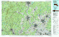 Lowell Massachusetts Historical topographic map, 1:100000 scale, 30 X 60 Minute, Year 1988