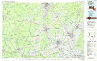 Lowell Massachusetts Historical topographic map, 1:100000 scale, 30 X 60 Minute, Year 1984