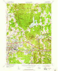 Ludlow Massachusetts Historical topographic map, 1:24000 scale, 7.5 X 7.5 Minute, Year 1954