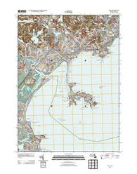 Lynn Massachusetts Historical topographic map, 1:24000 scale, 7.5 X 7.5 Minute, Year 2012