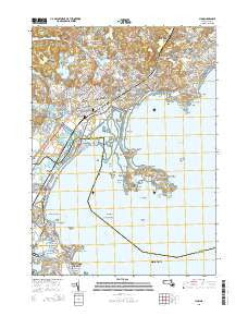 Lynn Massachusetts Current topographic map, 1:24000 scale, 7.5 X 7.5 Minute, Year 2015