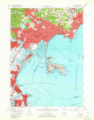 Lynn Massachusetts Historical topographic map, 1:24000 scale, 7.5 X 7.5 Minute, Year 1956