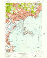 Lynn Massachusetts Historical topographic map, 1:24000 scale, 7.5 X 7.5 Minute, Year 1956