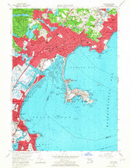 Lynn Massachusetts Historical topographic map, 1:24000 scale, 7.5 X 7.5 Minute, Year 1956