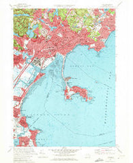 Lynn Massachusetts Historical topographic map, 1:24000 scale, 7.5 X 7.5 Minute, Year 1970