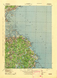 Lynn Massachusetts Historical topographic map, 1:25000 scale, 7.5 X 7.5 Minute, Year 1943