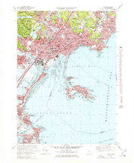 Lynn Massachusetts Historical topographic map, 1:25000 scale, 7.5 X 7.5 Minute, Year 1970