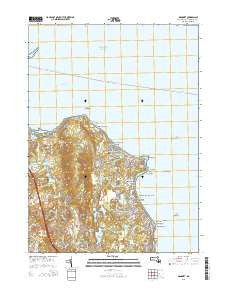 Manomet Massachusetts Current topographic map, 1:24000 scale, 7.5 X 7.5 Minute, Year 2015