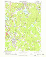 Mansfield Massachusetts Historical topographic map, 1:24000 scale, 7.5 X 7.5 Minute, Year 1964