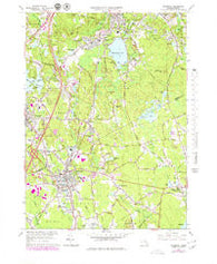 Mansfield Massachusetts Historical topographic map, 1:25000 scale, 7.5 X 7.5 Minute, Year 1964