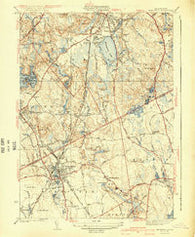 Mansfield Massachusetts Historical topographic map, 1:31680 scale, 7.5 X 7.5 Minute, Year 1941