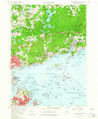 Marblehead North Massachusetts Historical topographic map, 1:24000 scale, 7.5 X 7.5 Minute, Year 1956
