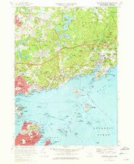 Marblehead North Massachusetts Historical topographic map, 1:24000 scale, 7.5 X 7.5 Minute, Year 1970
