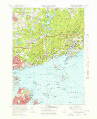 Marblehead North Massachusetts Historical topographic map, 1:25000 scale, 7.5 X 7.5 Minute, Year 1970